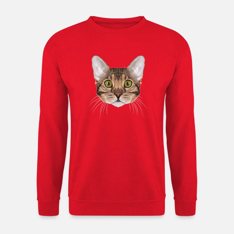 Bengalkatze  - Unisex Pullover - Rot
