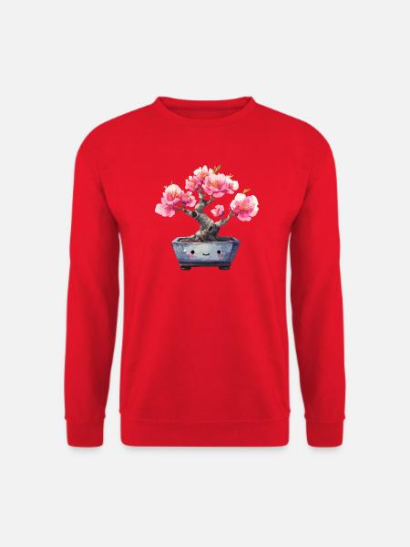 Kawaii Bonsai Blütenfreude - Unisex Pullover - Rot