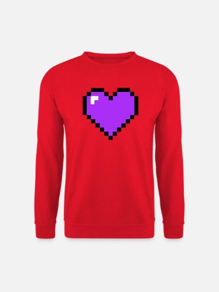 Pixel Heart 8-Bit Health - Unisex Sweatshirt - red