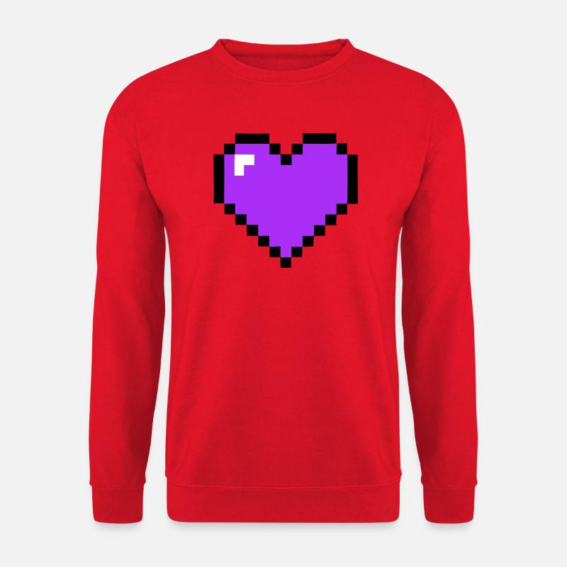 Pixel Herz 8-Bit Gesundheit - Unisex Pullover - Rot