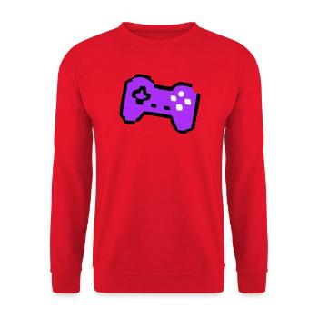 Weird Retro Controller Gamer - Unisex Sweatshirt - red - Front - Alina (178cm) & Michal (187cm)