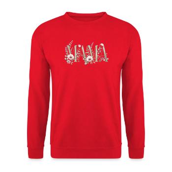 Conception typographique de Mom Blossoms - Sweat-shirt Unisexe - rouge - Devant - Alina (178cm) & Michal (187cm)