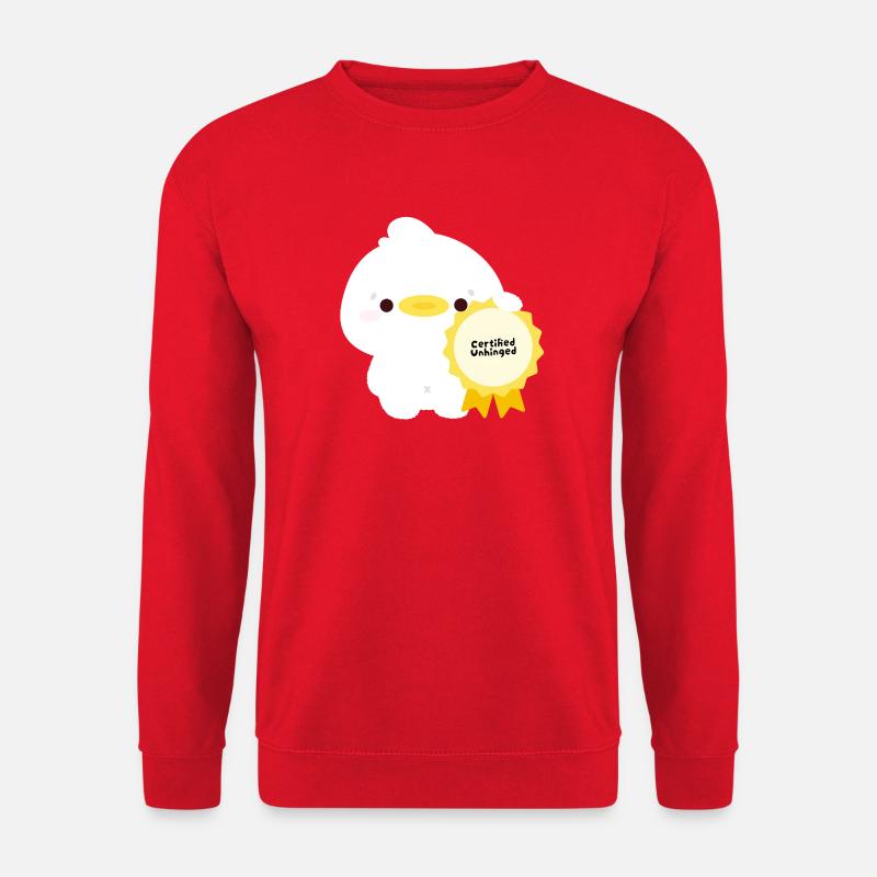 Zertifizierte unberechenbare Ente - Unisex Pullover - Rot