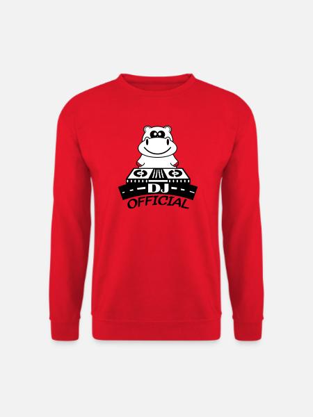 hippo_dj_design2 - Sweat-shirt Unisexe - rouge