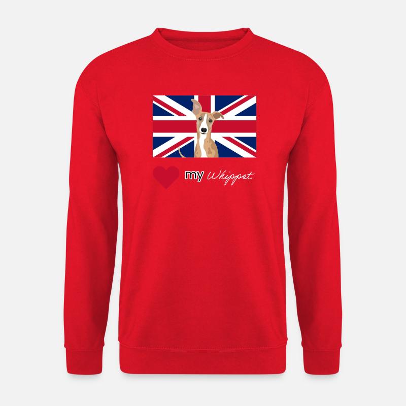 LUVMYWHIPPET (Weiß) - Unisex Pullover - Rot