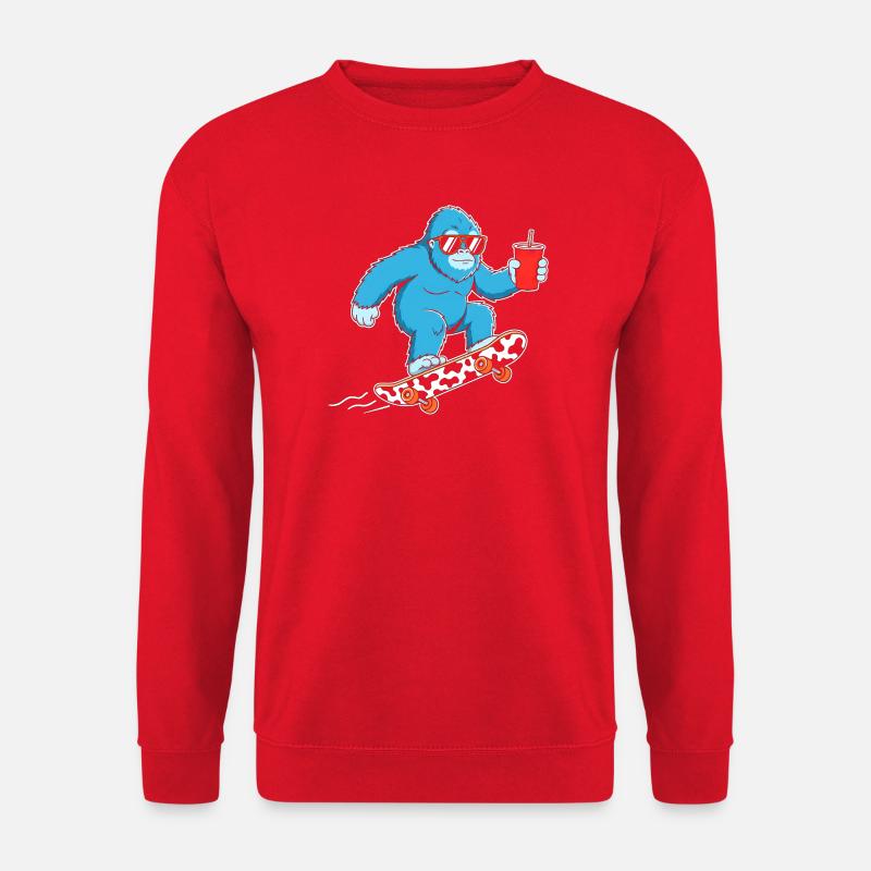 Blauer Yeti Skate & Drink - Unisex Pullover - Rot