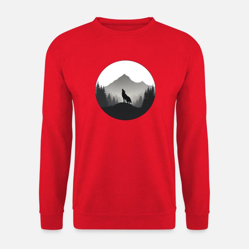 wild wolf logo - Unisex Sweatshirt - red