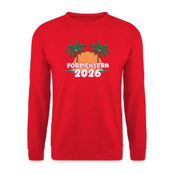 Formentera 2026 - Sweat-shirt Unisexe - rouge - Devant - Alina (178cm) & Michal (187cm)
