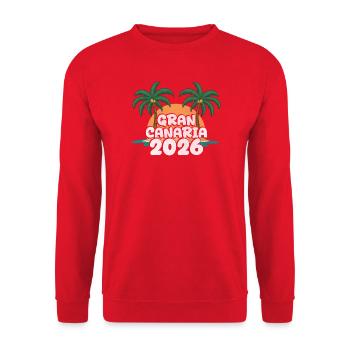 Grande Canarie 2026 - Sweat-shirt Unisexe - rouge - Devant - Alina (178cm) & Michal (187cm)