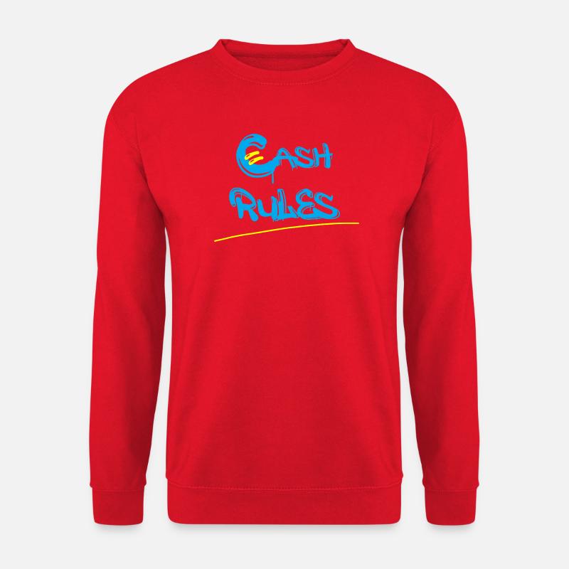 Lettres graffitis Money Rules - Sweat-shirt Unisexe - rouge