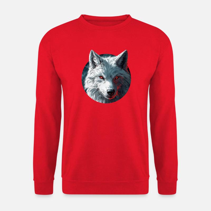 Wolf-Design - Unisex Pullover - Rot