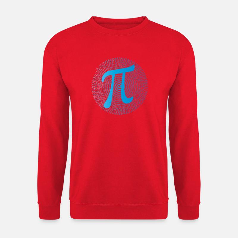π (pi) dans Data Spiral - Sweat-shirt Unisexe - rouge
