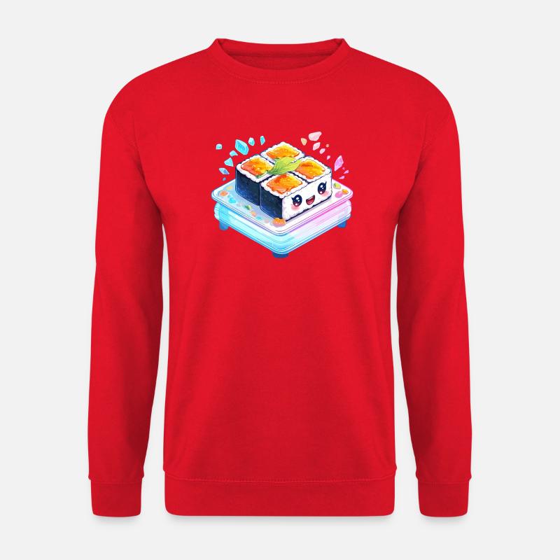 Kawaii Sushi Quartet auf Bento-Box - Unisex Pullover - Rot