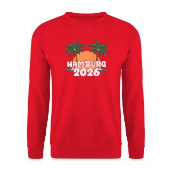 Hamburg 2026 - Unisex Sweatshirt - red - Front - Alina (178cm) & Michal (187cm)
