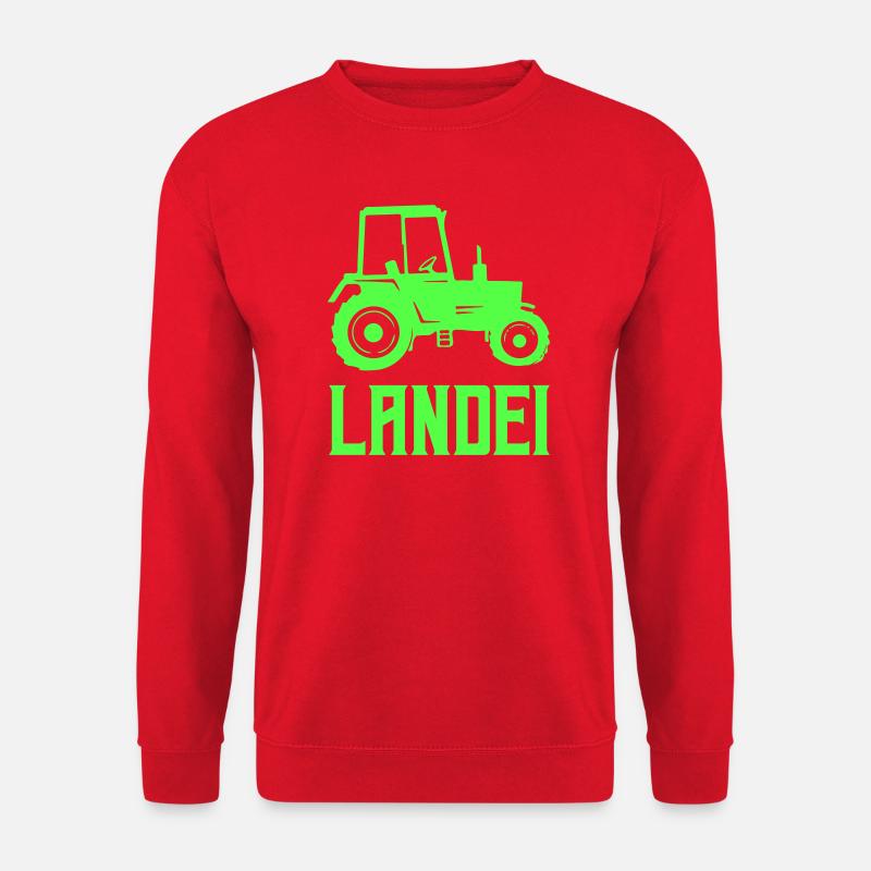 Traktor Silhouette Landei - Unisex Pullover - Rot