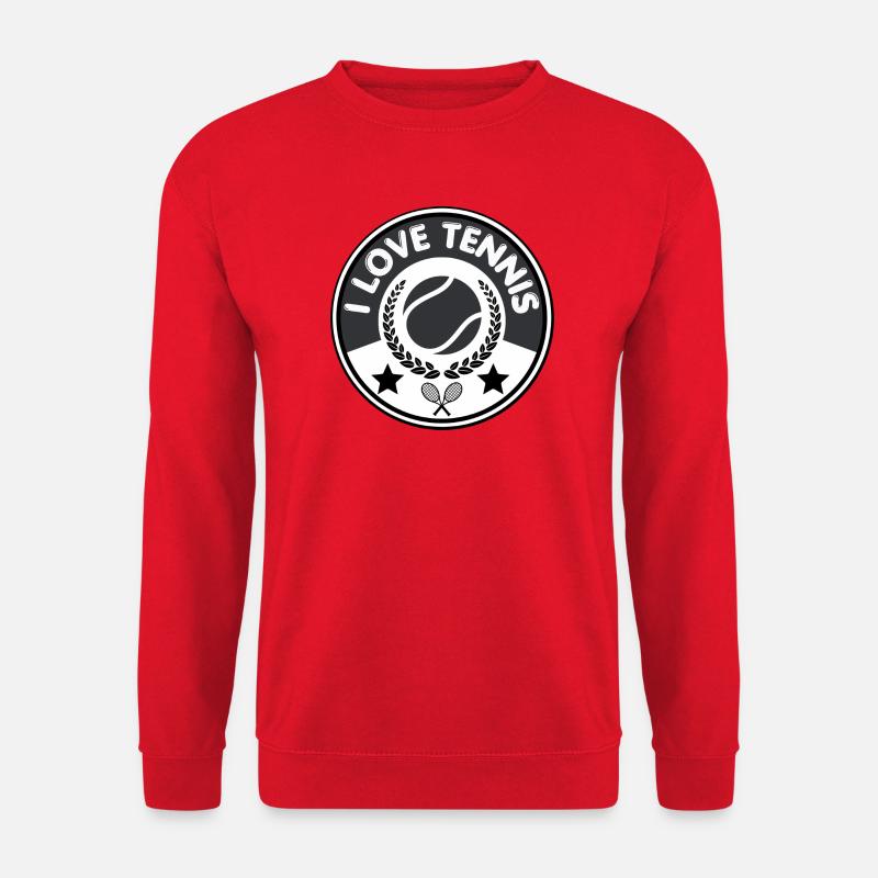 Ich liebe Tennis - Unisex Pullover - Rot