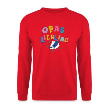 Opas Liebling - Unisex Pullover - Rot - Vorne - Alina (178cm) & Michal (187cm)