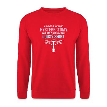 Ovarian Hysterectomy Uterus Uterus - Unisex Sweatshirt - red - Front - Alina (178cm) & Michal (187cm)