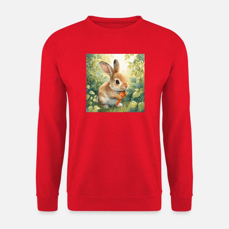 Niedlicher Hase  - Unisex Pullover - Rot