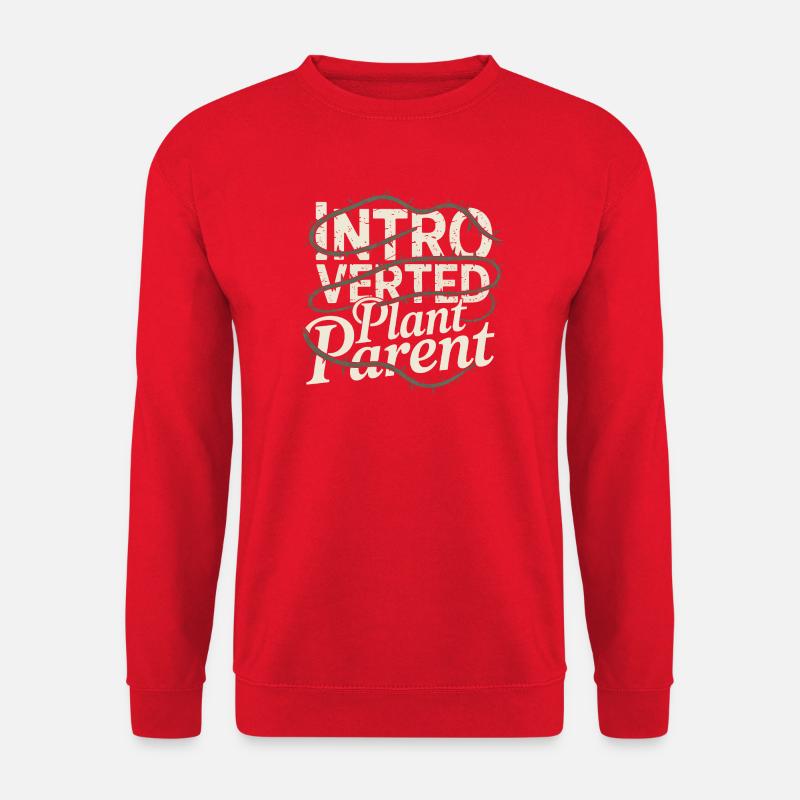 Introvertierter Pflanzenelternteil - Unisex Pullover - Rot
