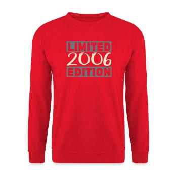 Vintage 2006, 20-jähriges Jubiläumsgeschenk - Unisex Pullover - Rot - Vorne - Alina (178cm) & Michal (187cm)