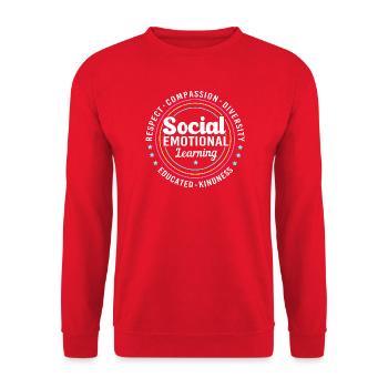 Schulbetreuer Schulberater Mentor School Counselor - Unisex Pullover - Rot - Vorne - Alina (178cm) & Michal (187cm)