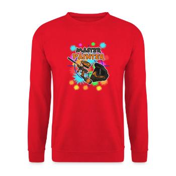 Master Painter Paintball Expert - Unisex Sweatshirt - red - Front - Alina (178cm) & Michal (187cm)