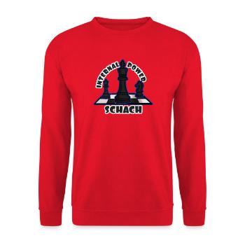 Schach: Geistige Stärke - Unisex Pullover - Rot - Vorne - Alina (178cm) & Michal (187cm)