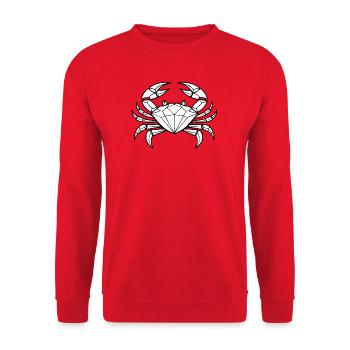 Krebs – Schutz & Stärke - Unisex Pullover - Rot - Vorne - Alina (178cm) & Michal (187cm)