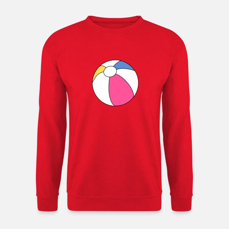 Lebendiger Strandball-Splash - Unisex Pullover - Rot