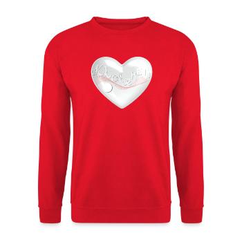 CLARITY – Looking inward - Unisex Sweatshirt - red - Front - Alina (178cm) & Michal (187cm)