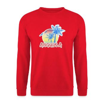 Geschenk für Anguilla - Unisex Pullover - Rot - Vorne - Alina (178cm) & Michal (187cm)