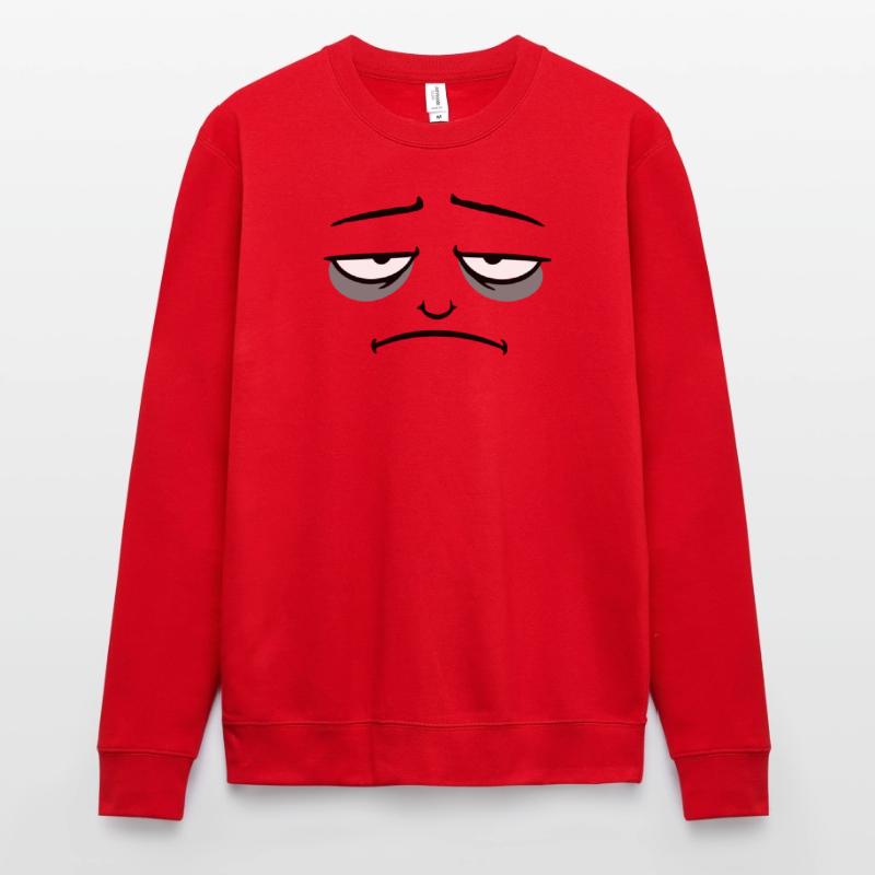 Grumpy sad disappointed face funny Unisex Sweatshirt
