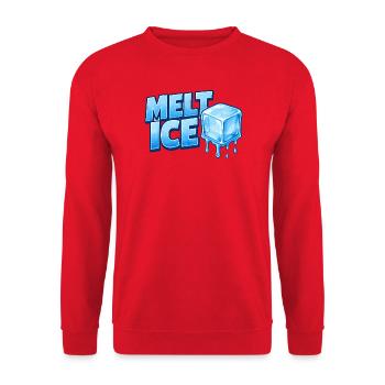 Faute de frappe des glaçons de glace fondu - Sweat-shirt Unisexe - rouge - Devant - Alina (178cm) & Michal (187cm)