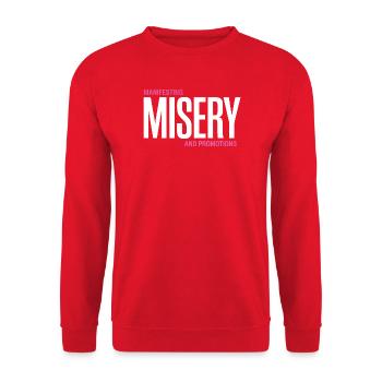 Misery Manifesto Tee - Unisex Sweatshirt - red - Front - Alina (178cm) & Michal (187cm)