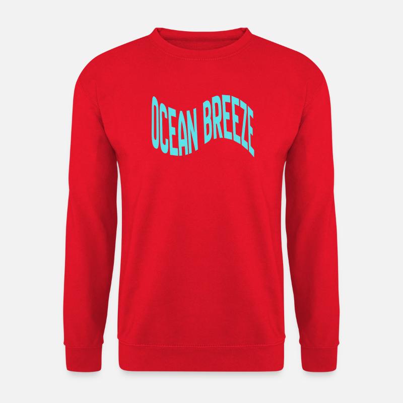 Ocean Breeze Curved Typography - Unisex Sweatshirt - red