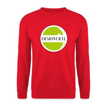 Désinvolte  - Sweat-shirt Unisexe - rouge - Devant - Alina (178cm) & Michal (187cm)