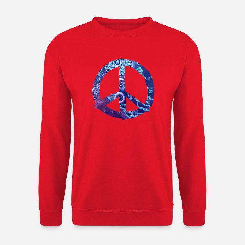 Ozeanfrieden Peacezeichen - Unisex Pullover - Rot