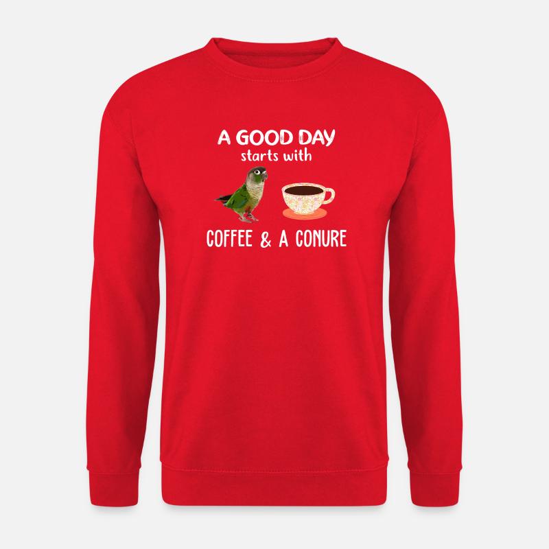 Thé matinal Conure Coffee - Sweat-shirt Unisexe - rouge