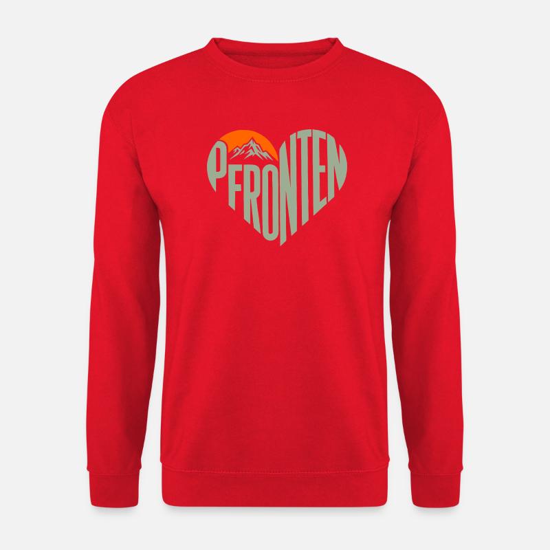 Pfronten Bergherz Panorama - Unisex Sweatshirt - red
