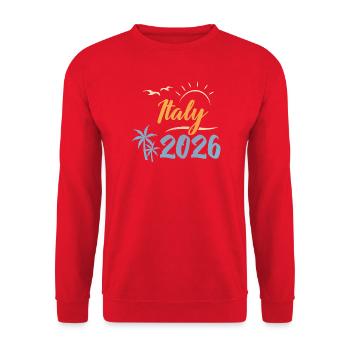 Italien 2026 - Unisex Pullover - Rot - Vorne - Alina (178cm) & Michal (187cm)