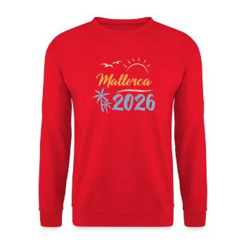 Mallorca 2026 - Unisex Pullover - Rot - Vorne - Alina (178cm) & Michal (187cm)