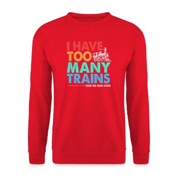 Model Railway Model Making Model Maker - Unisex Sweatshirt - red - Front - Alina (178cm) & Michal (187cm)
