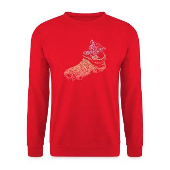 Katzenbaby - Unisex Pullover - Rot - Vorne - Alina (178cm) & Michal (187cm)