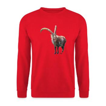 Bouquetin - Sweat-shirt Unisexe - rouge - Devant - Alina (178cm) & Michal (187cm)