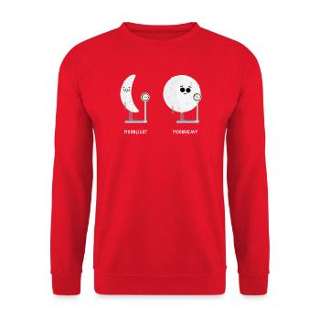 Funny Moon Phases of Moon Lunar Phases Moon light  - Unisex Sweatshirt - red - Front - Alina (178cm) & Michal (187cm)