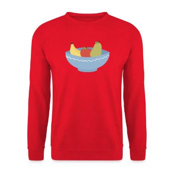 Fruit Bowl Still Life Illustration - Unisex Sweatshirt - red - Front - Alina (178cm) & Michal (187cm)