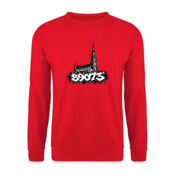 Ulm Motiv 5 - Unisex Pullover - Rot - Vorne - Alina (178cm) & Michal (187cm)
