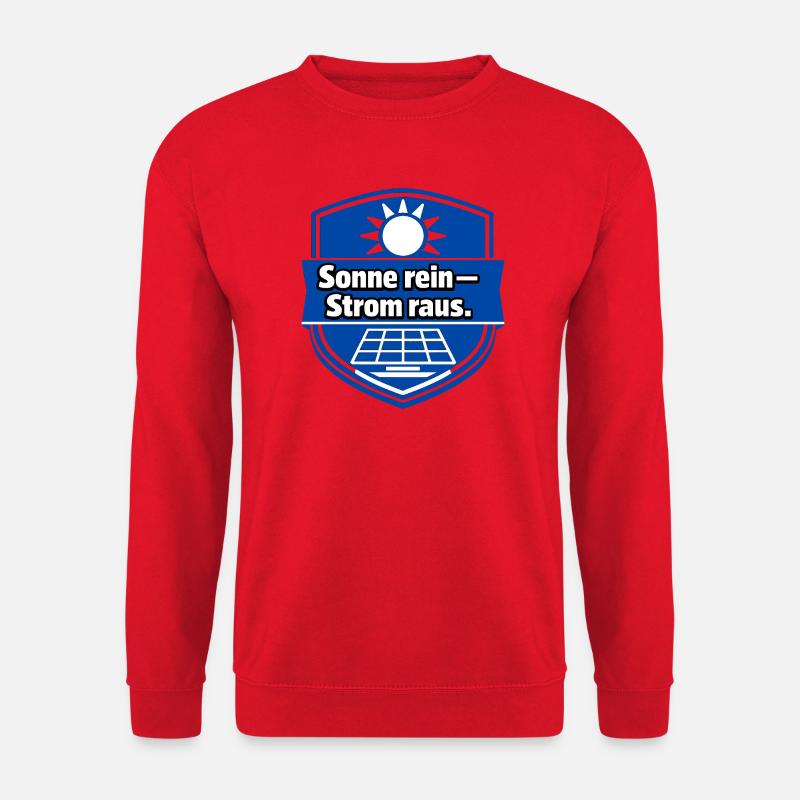 Solarmodul Solarenergie Solarstrom - Unisex Pullover - Rot