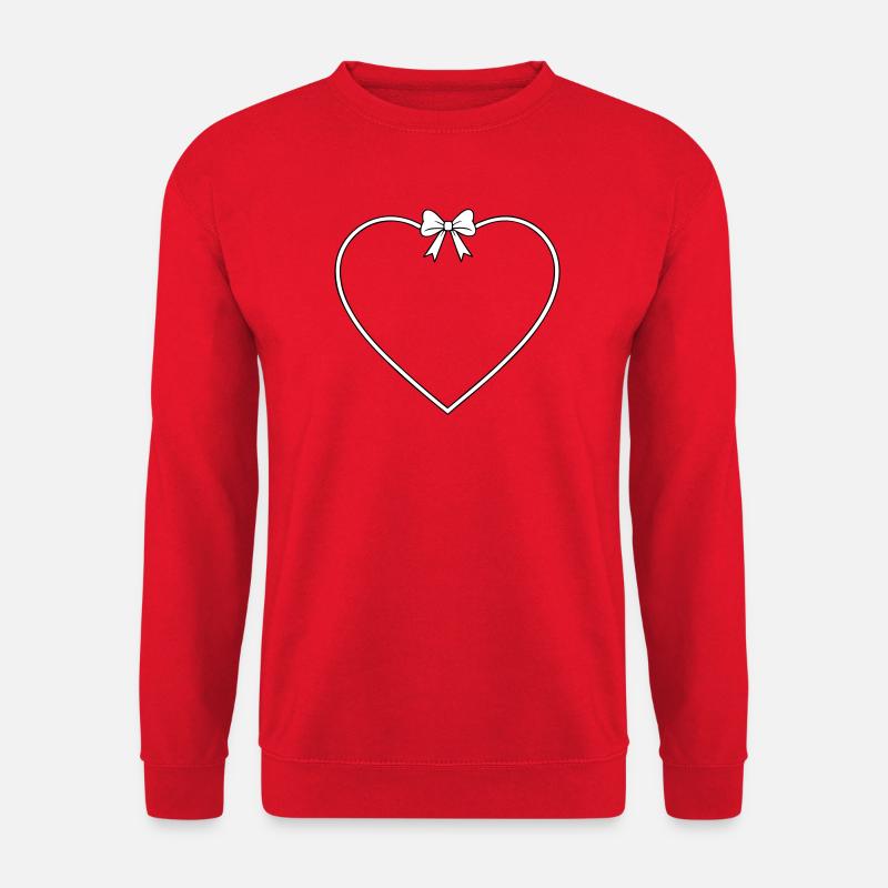 Herz mit Schleife - Unisex Pullover - Rot